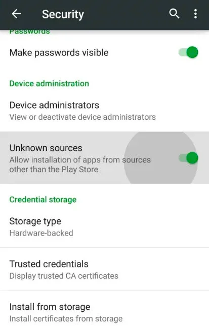 FM WhatsApp allow unknown sources screenshot