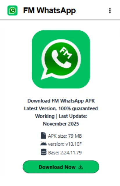 FM WhatsApp web screenshot