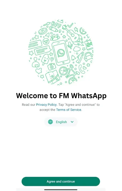 FM WhatsApp welcome screenshot
